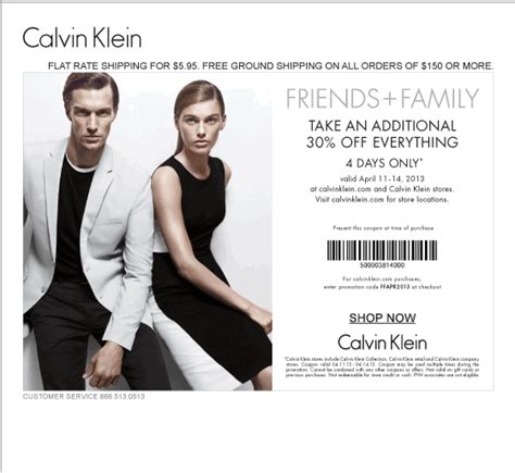 calvin klein sign up discount.